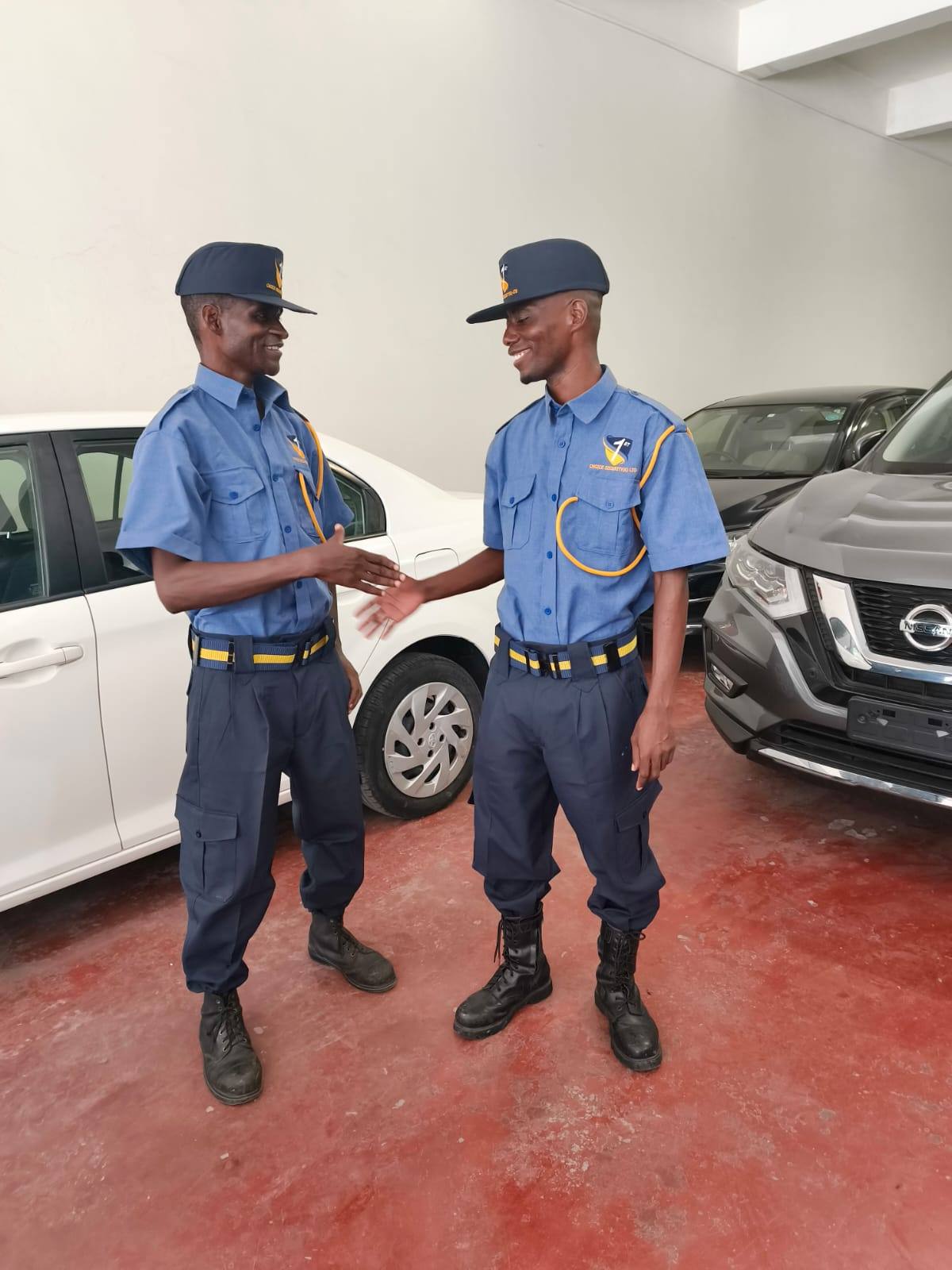 FCSS guard performing a vehicle inspection